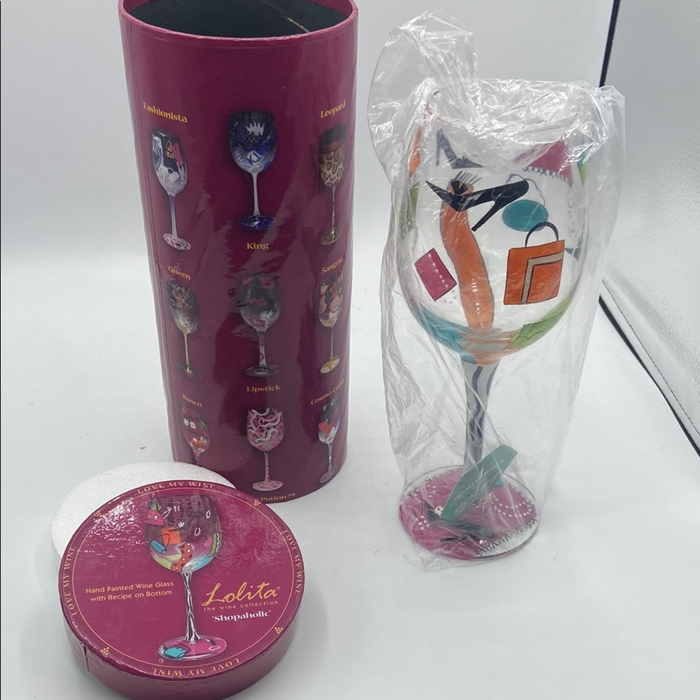 Lolita Shopaholic Multicolor Wine Glass - Picture 5 of 8